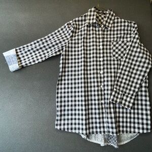A Creations  XL Ladies Button-down Shirt Black/White